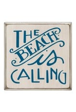 PRIMITIVES BY KATHY BEACH LOVER BLOCK SIGNS THE BEACH IS CALLING