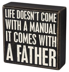 PRIMITIVES BY KATHY LOVED ONES BLOCK SIGNS FATHER - LIFES MANUAL