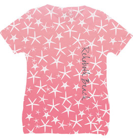 BLUE 84 SUBLIMATION GET AWAY STARFISH VNECK SS TEE