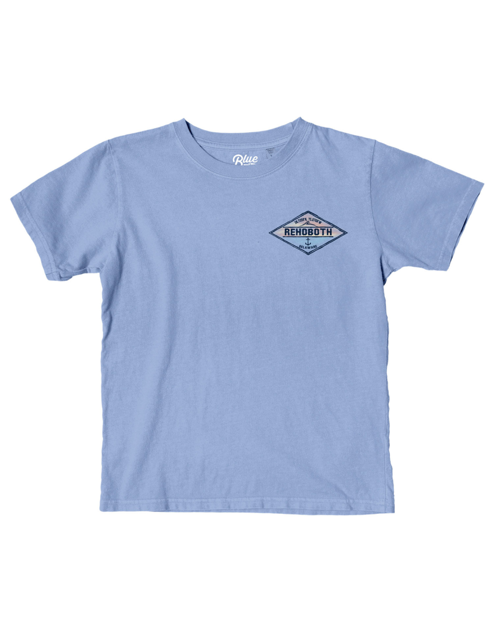 BLUE 84 YOUTH HARK BACK WAVE/ANCHOR SS TEE