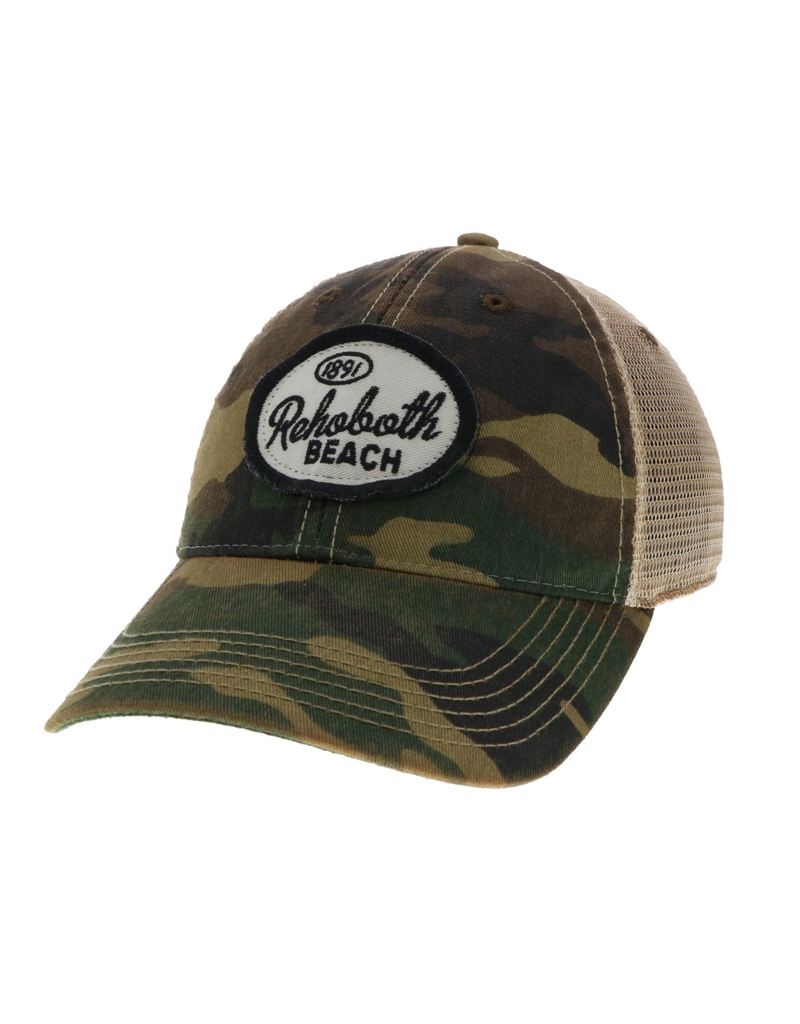 LEGACY ATHLETICS LEGACY OLD FAVORITE TRUCKER HAT ARMY CAMO SPANKY OVAL