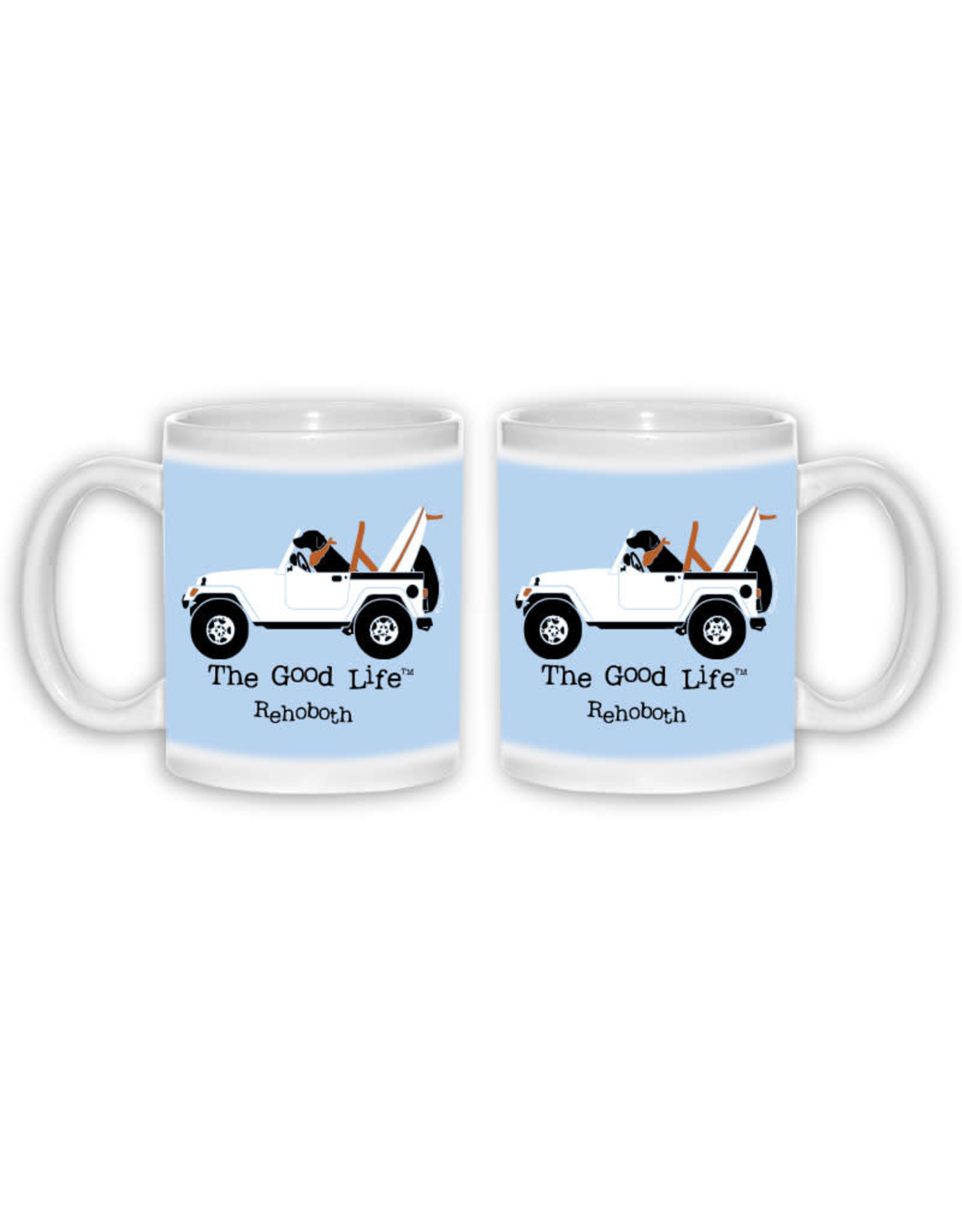 THE GOOD LIFE THE GOOD LIFE COFFEE MUG 11 OZ LAB IN JEEP