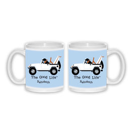 THE GOOD LIFE THE GOOD LIFE COFFEE MUG 11 OZ LAB IN JEEP