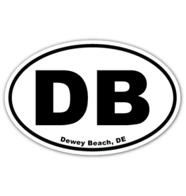 REHOBOTH LIFESTYLE EURO STICKER 5.75 x 3.875 OVAL DEWEY BEACH