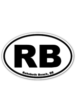 REHOBOTH LIFESTYLE EURO STICKER 5.75 x 3.875 OVAL REHOBOTH BEACH