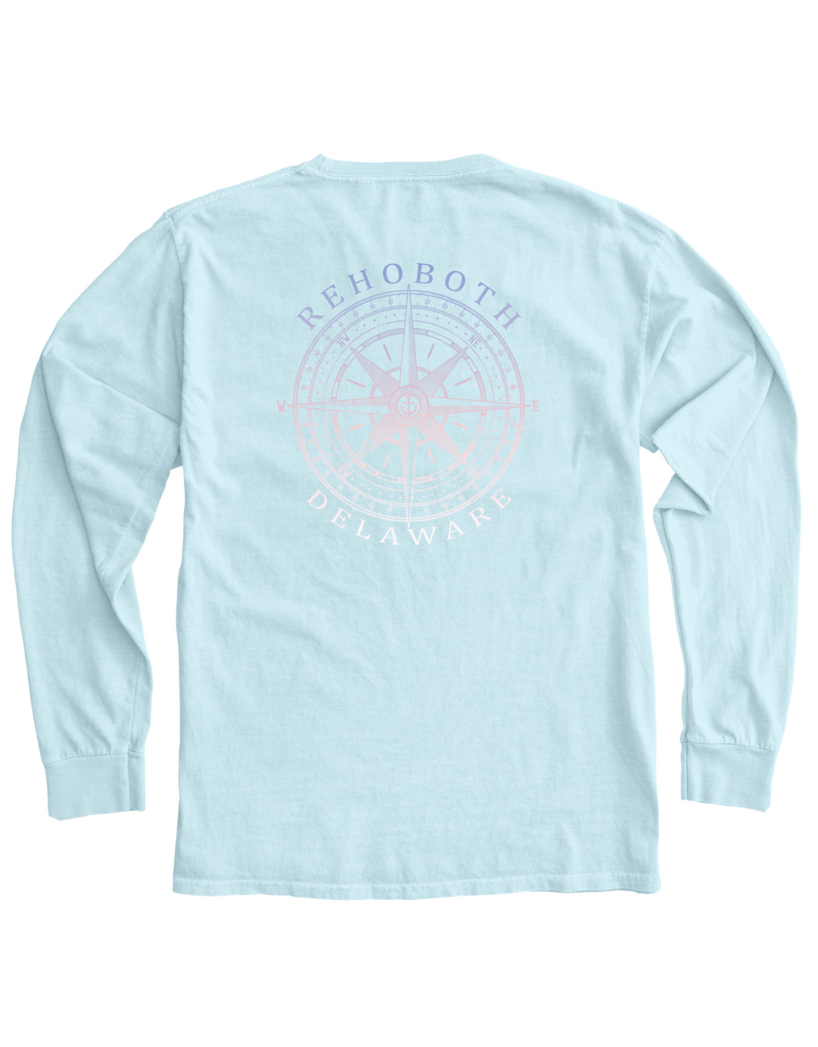 BLUE 84 ROAM FREE OMBRE COMPASS LS TEE