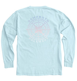 BLUE 84 ROAM FREE OMBRE COMPASS LS TEE