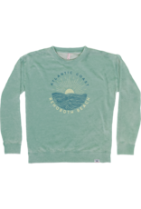 TECHSTYLES WOMENS WEATHERED WAVE CREWNECK