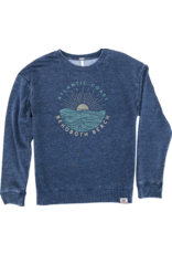 TECHSTYLES WOMENS WEATHERED WAVE CREWNECK