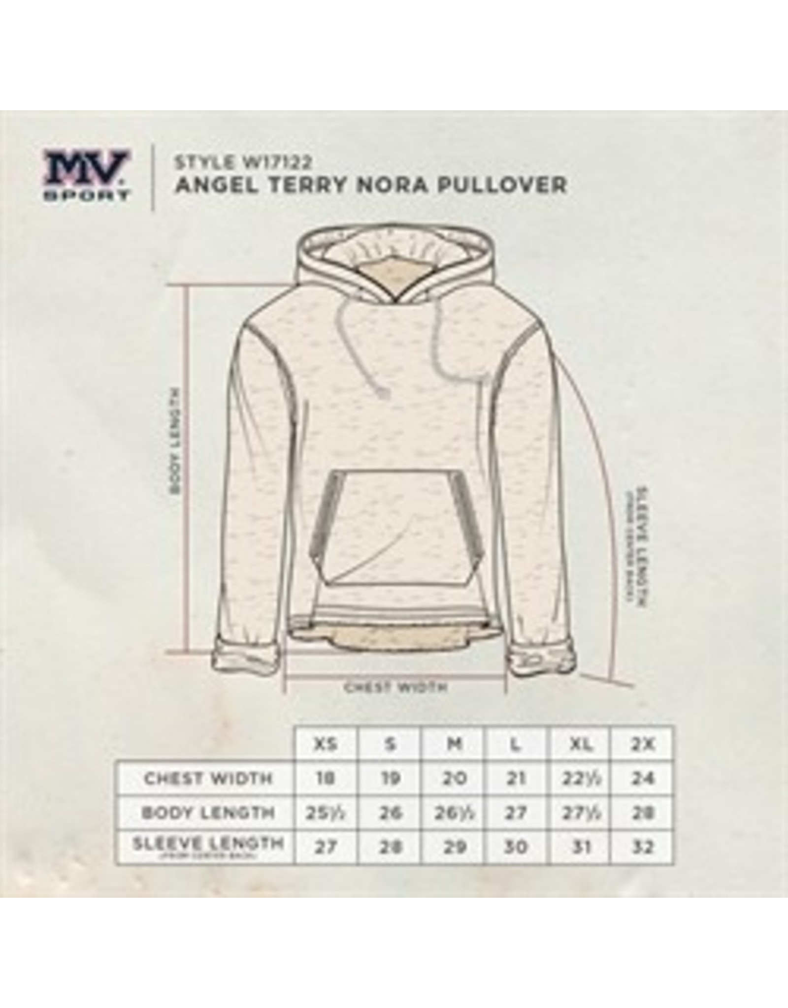 MV SPORT ANGEL FLEECE NORA HOODIE