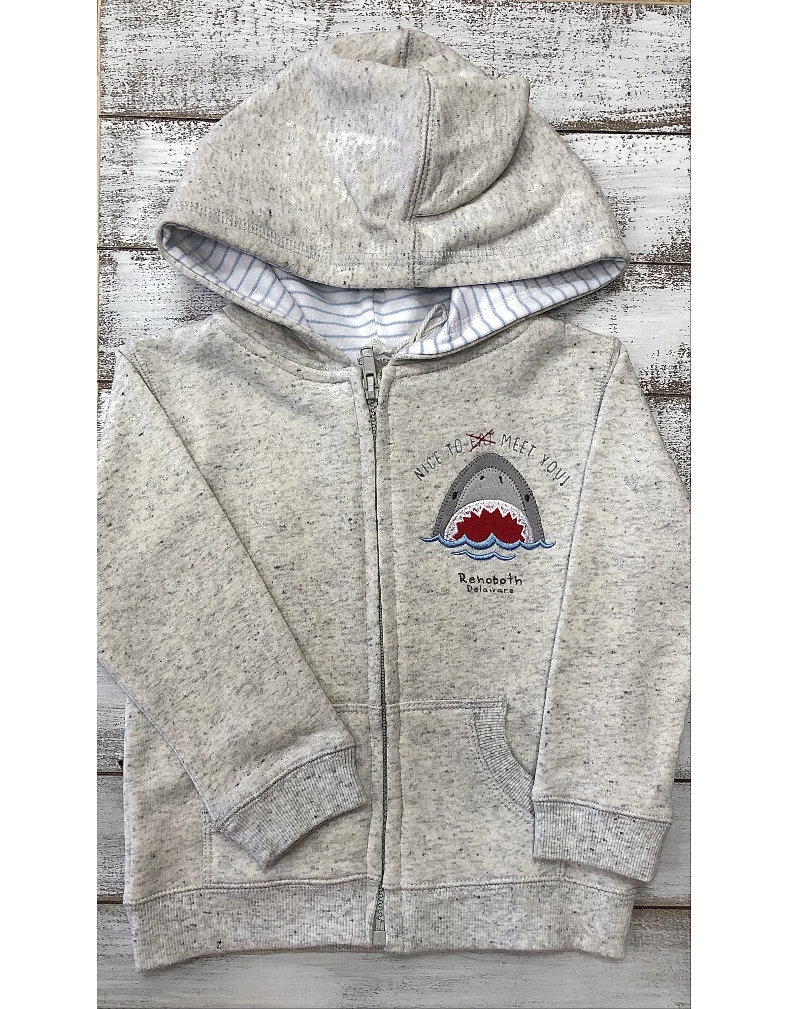 EARTH NYMPH EAT YOU SHARK ZIP HOOD