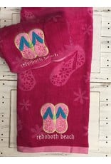 REHOBOTH LIFESTYLE EMBROIDERED BEACH TOWEL