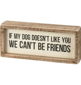 PRIMITIVES BY KATHY PET LOVER BLOCK SIGNS DOG DOESN'T LIKE YOU