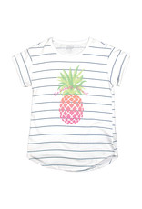 BLUE 84 WOMENS STRIPE PINEAPPLE TEE