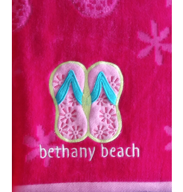 BETHANY EMBROIDERED BEACH TOWEL