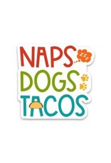 PRAXIS NOVELTY STICKER NAPS DOGS TACOS