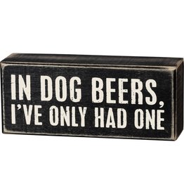 PRIMITIVES BY KATHY ATTITUDE BLOCK SIGNS DOG BEERS