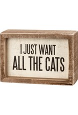 PRIMITIVES BY KATHY PET LOVER BLOCK SIGNS WANT ALL THE CATS
