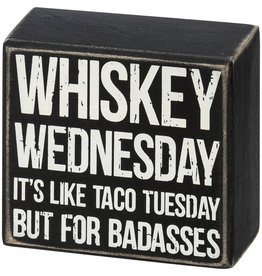 PRIMITIVES BY KATHY ATTITUDE BLOCK SIGNS WHISKEY WEDNESDAY