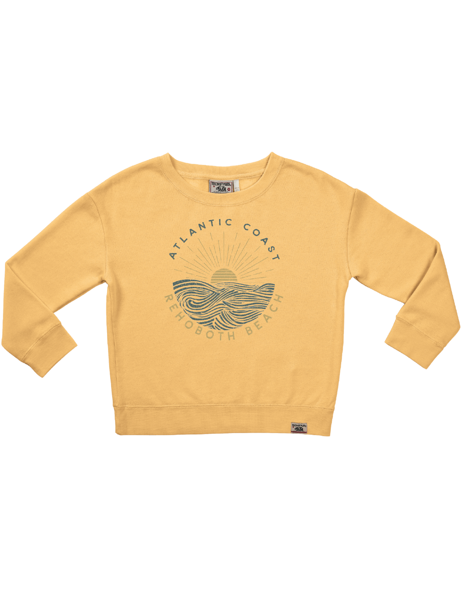 TECHSTYLES YOUTH WEATHERED WAVE CREWNECK