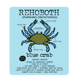 BLUE 84 ACRYLIC MAGNET BLUE CRAB