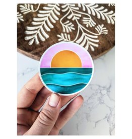 PRAXIS NOVELTY STICKER OCEAN SUNSET