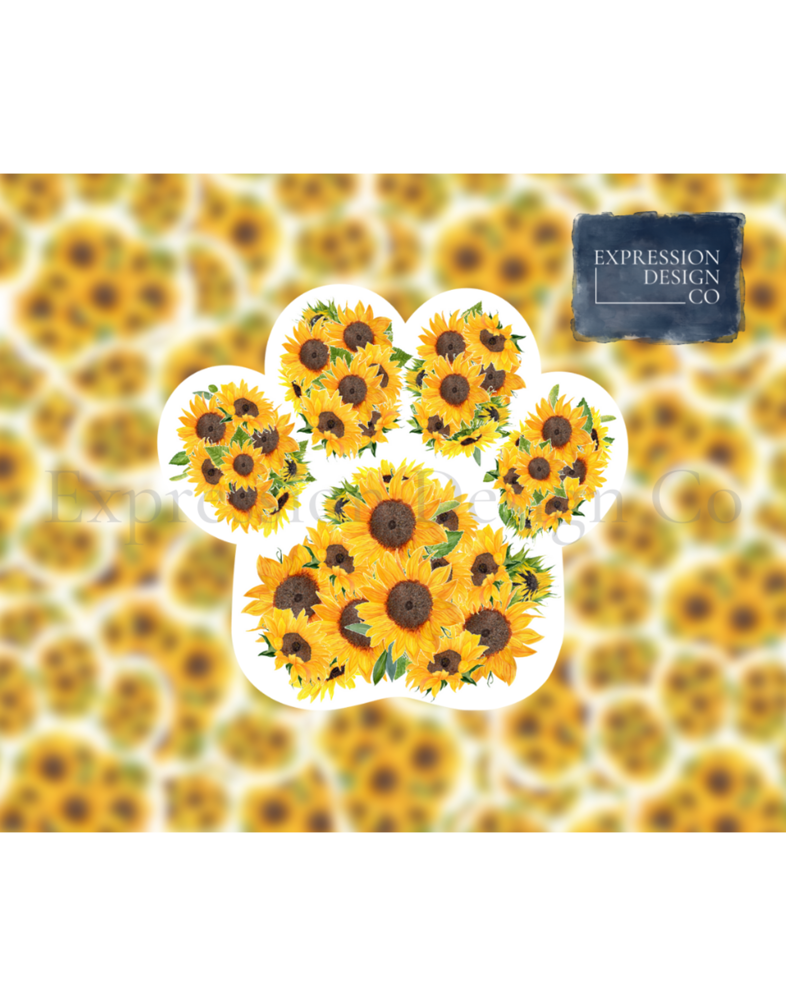 PRAXIS NOVELTY STICKER SUNFLOWER PAW