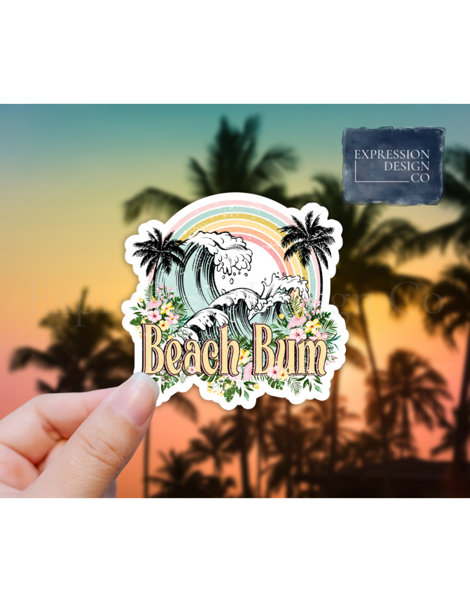 PRAXIS NOVELTY STICKER BEACH BUM