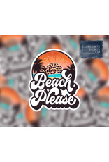 PRAXIS NOVELTY STICKER BEACH PLEASE