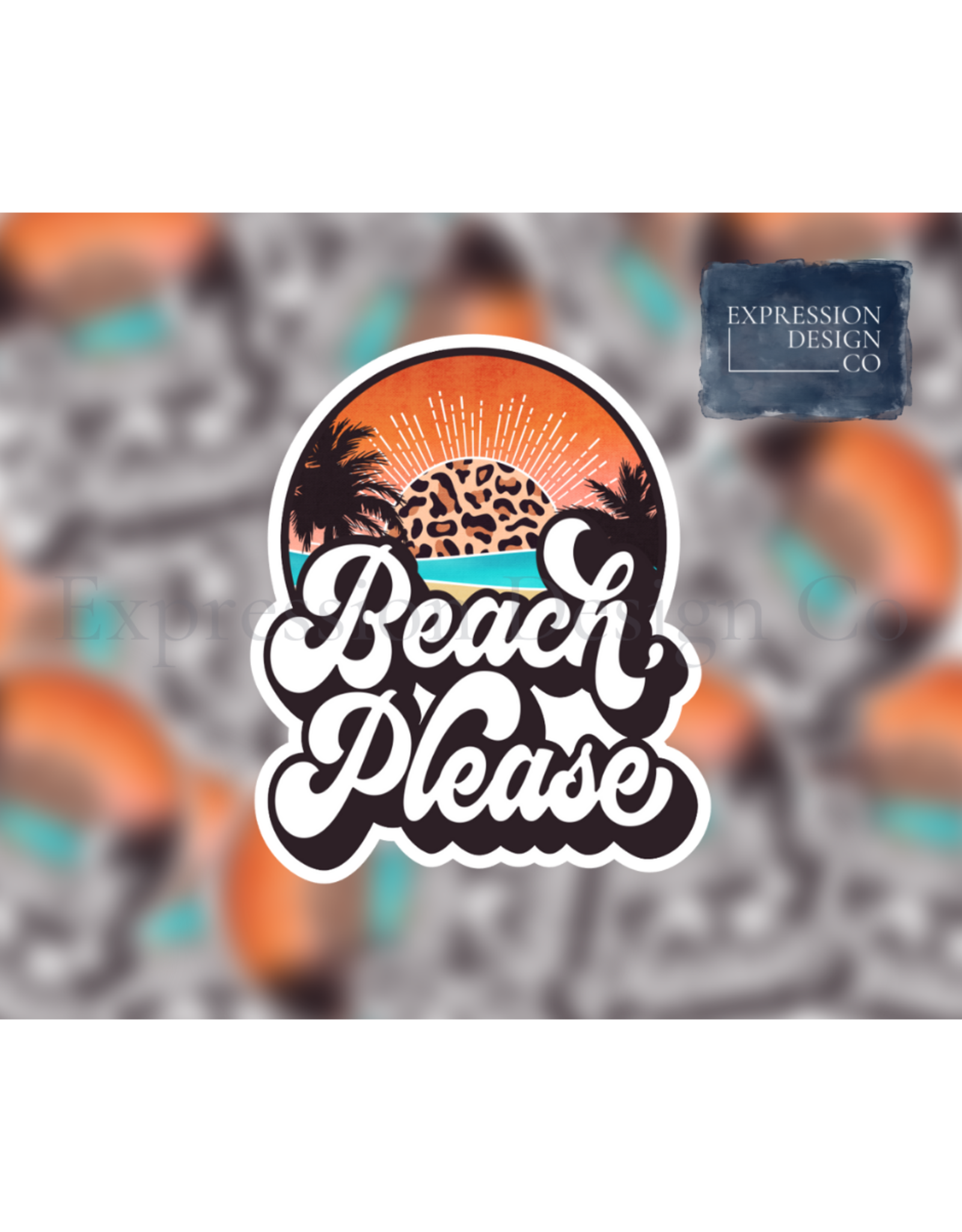 PRAXIS NOVELTY STICKER BEACH PLEASE