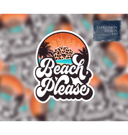 PRAXIS NOVELTY STICKER BEACH PLEASE