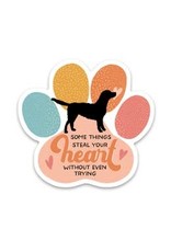 PRAXIS NOVELTY STICKER DOGS STEAL YOUR HEART