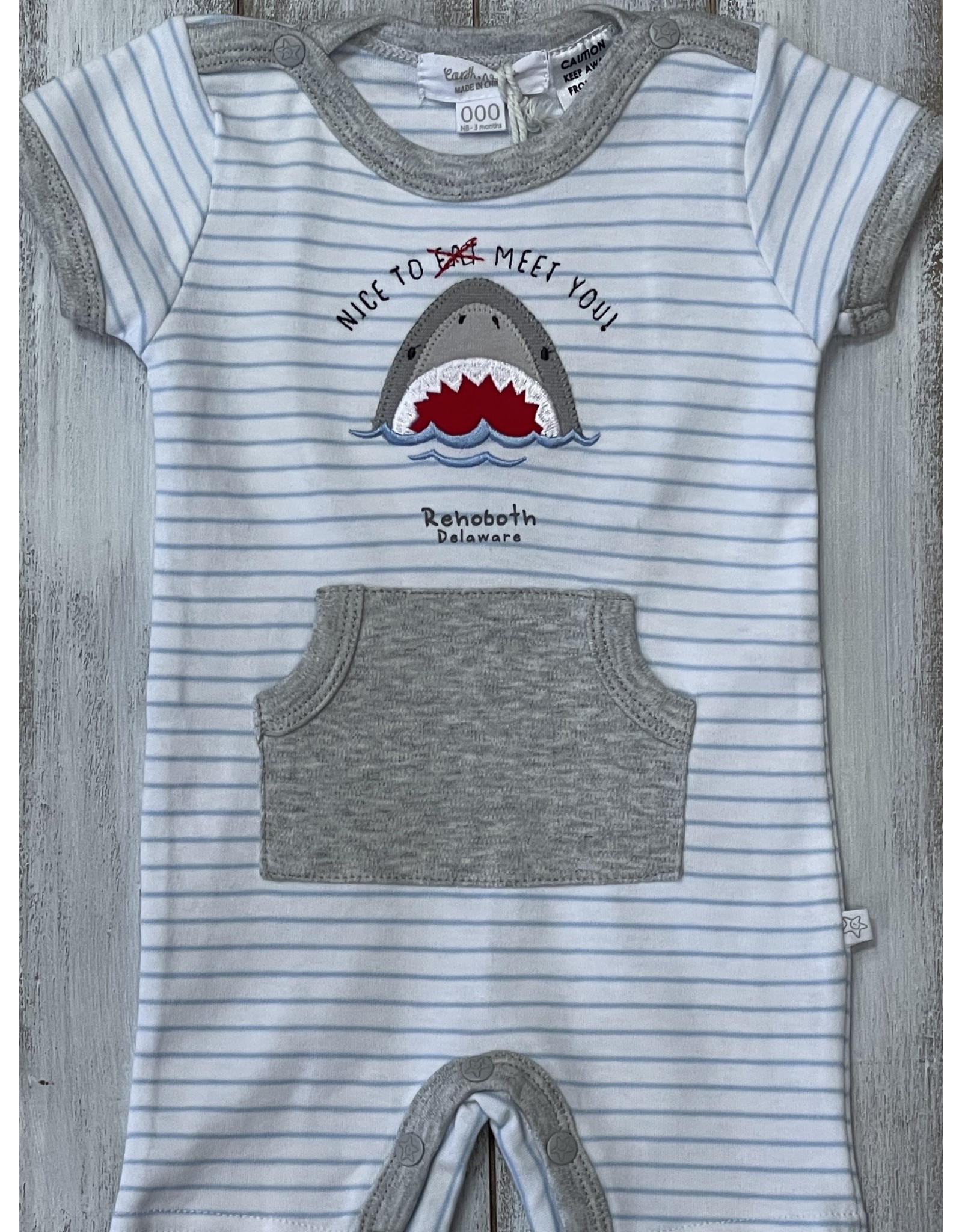 EARTH NYMPH EARTH NYMPH ONESIE EAT YOU SHARK