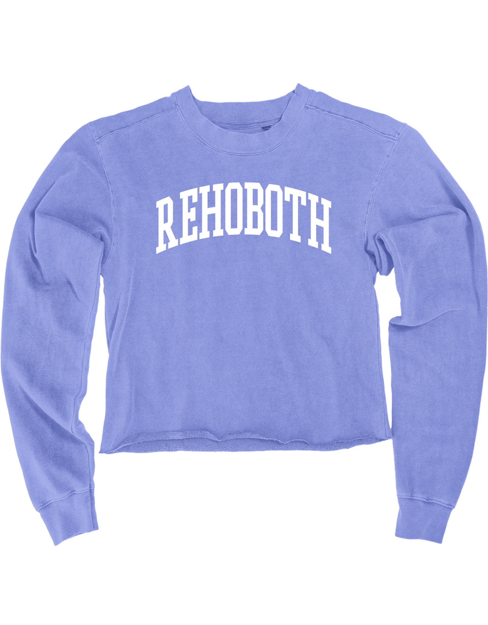 BLUE 84 CROP FLEECE CREWNECK