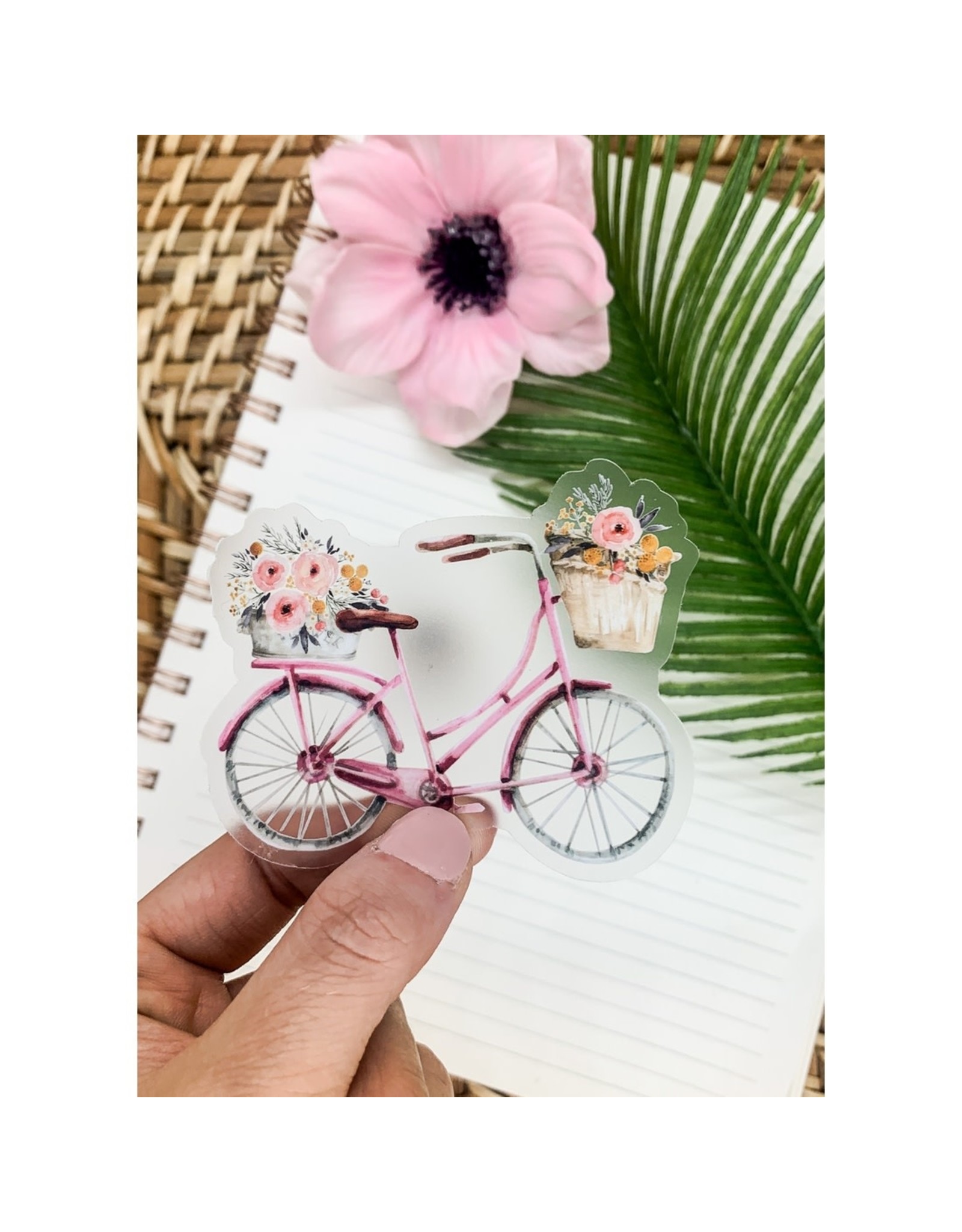 SAVANNAH AND JAMES NOVELTY STICKER PINK BICYCLE