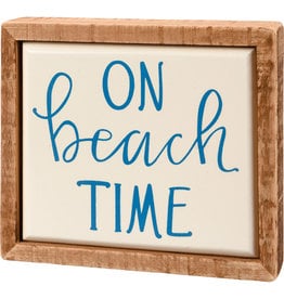 PRIMITIVES BY KATHY BEACH LOVER BLOCK SIGNS MINI ON BEACH TIME