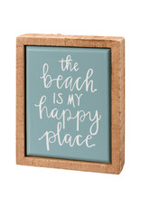 PRIMITIVES BY KATHY BEACH LOVER BLOCK SIGNS MINI THE BEACH IS MY HAPPY PLACE