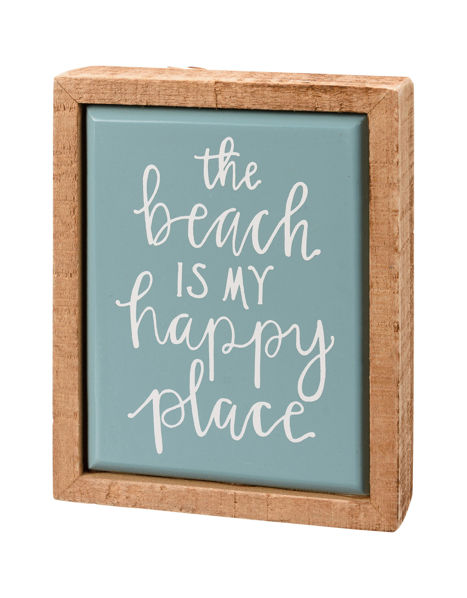 PRIMITIVES BY KATHY BEACH LOVER BLOCK SIGNS MINI THE BEACH IS MY HAPPY PLACE