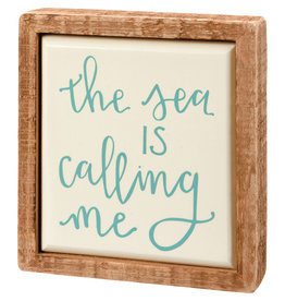 PRIMITIVES BY KATHY BEACH LOVER BLOCK SIGNS MINI THE SEA IS CALLING