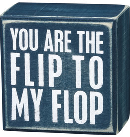 PRIMITIVES BY KATHY BEACH LOVER BLOCK SIGNS MINI YOU ARE THE FLIP TO MY FLOP