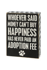 PRIMITIVES BY KATHY PET LOVER BLOCK SIGNS HAPPINESS ADOPTION FEE