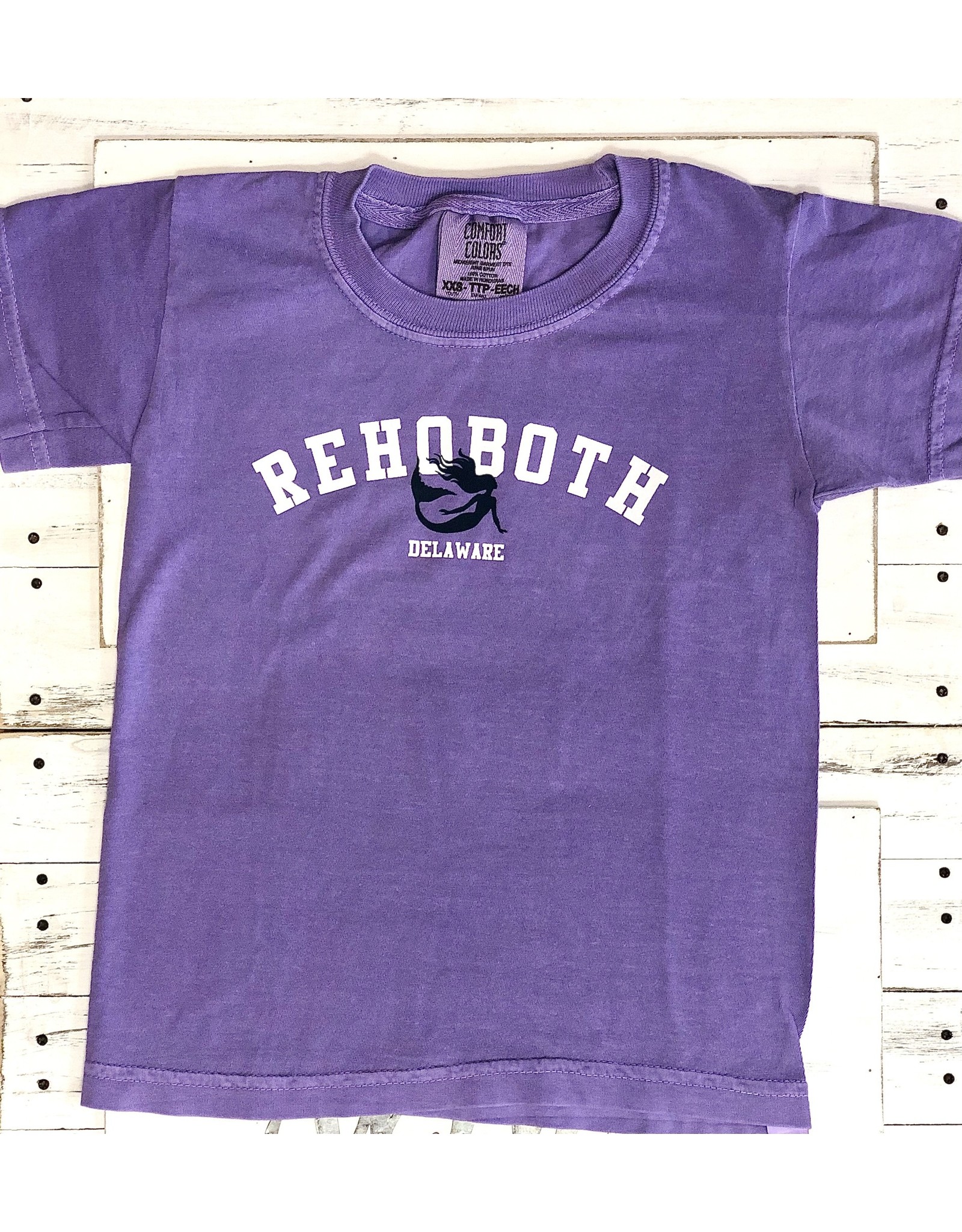 REHOBOTH LIFESTYLE YOUTH CLASSIC BEACH SS TEE VIOLET MERMAID