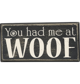 PRIMITIVES BY KATHY PET LOVER BLOCK SIGNS HAD ME AT WOOF