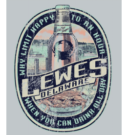 HIGH RANGE DESIGNS LEWES BEACH STICKER JESTER CRABS & BEER