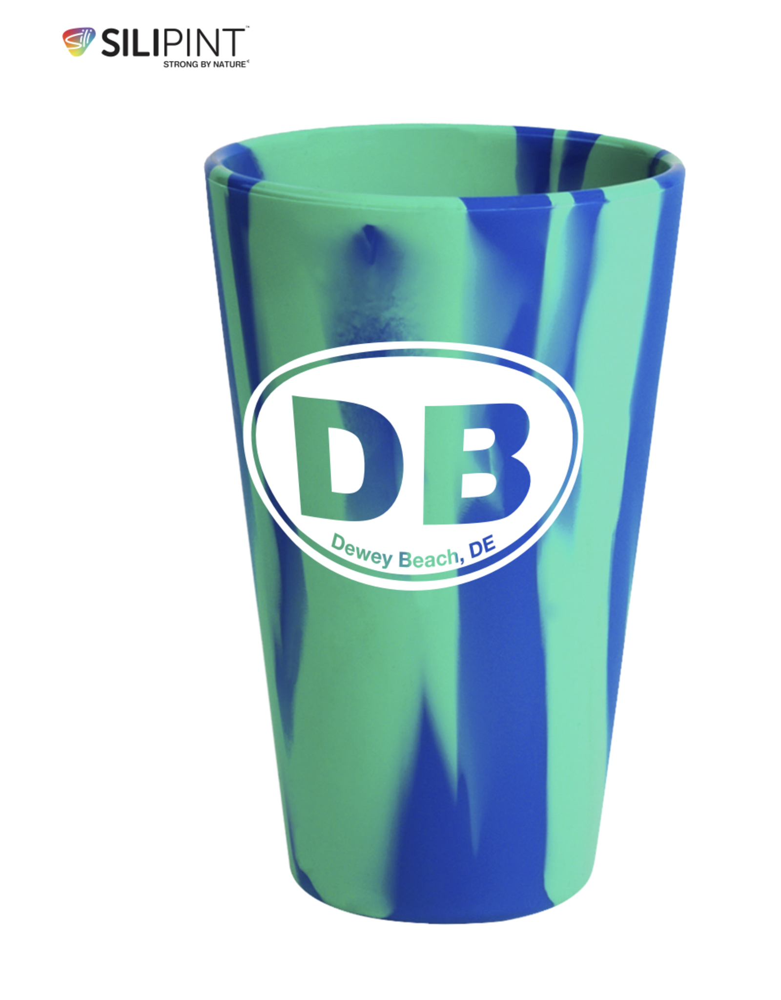 SILIPINT DEWEY SILICONE 16 OZ PINT GLASS