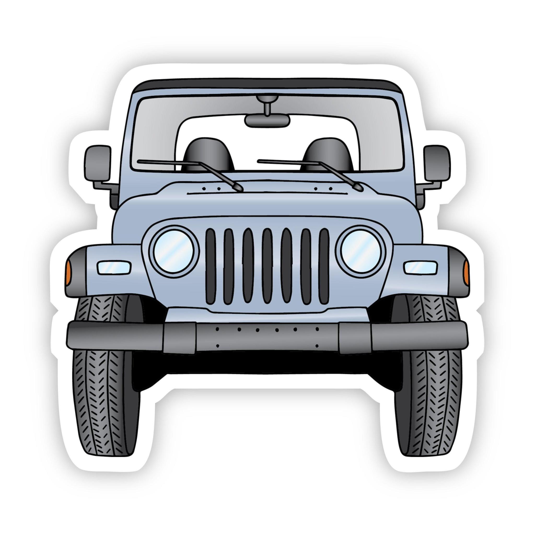 PRAXIS NOVELTY STICKER BLUE JEEP
