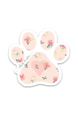 PRAXIS NOVELTY STICKER FLOWER PAW DOG MOM