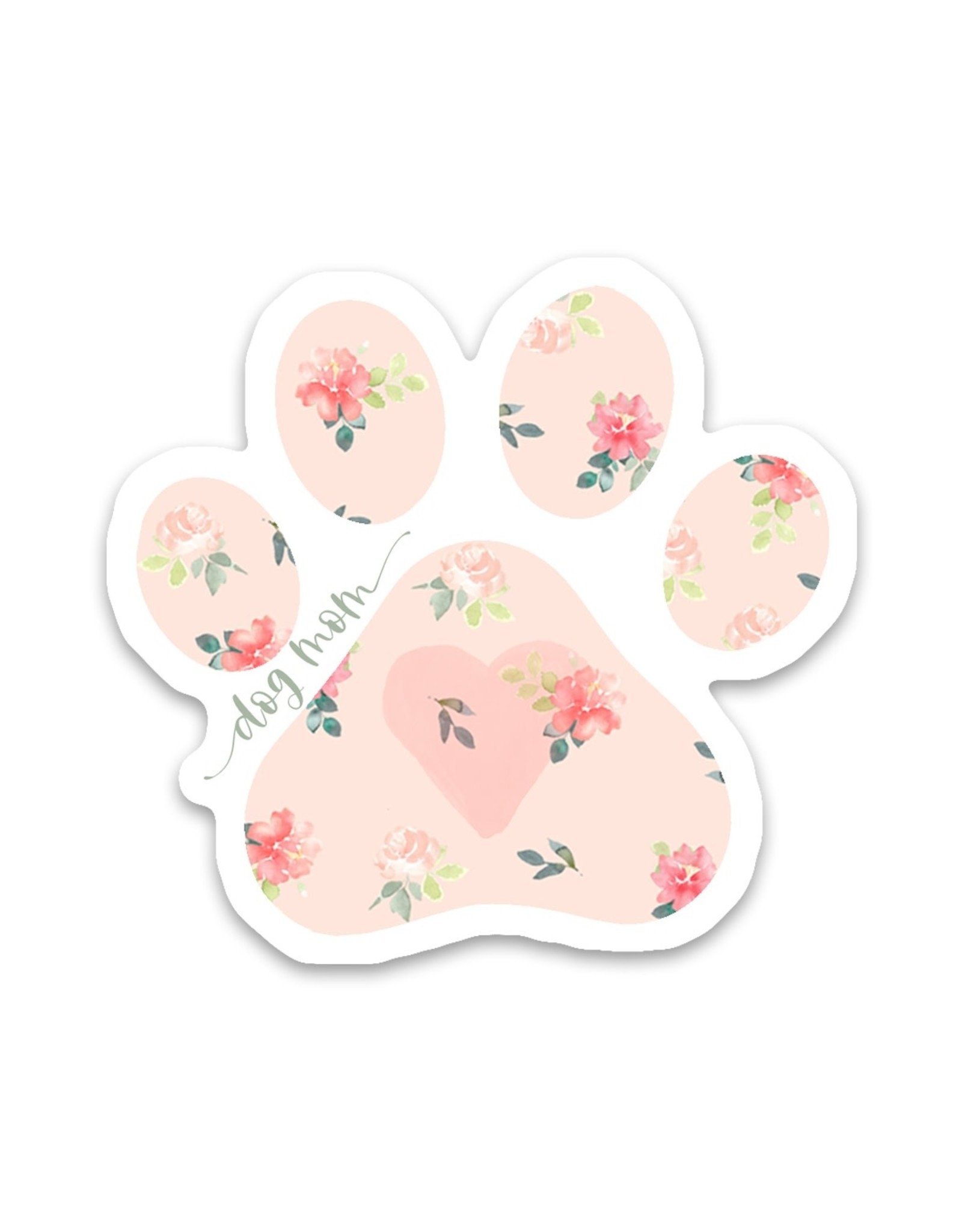 PRAXIS NOVELTY STICKER FLOWER PAW DOG MOM