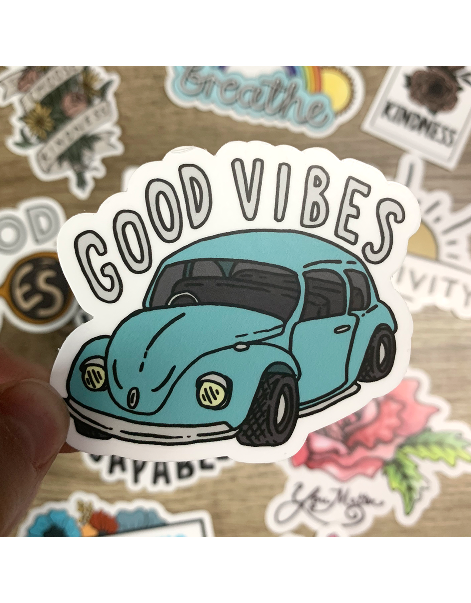 SAVANNAH AND JAMES NOVELTY STICKER GOOD VIBES BUGGY