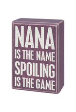 PRIMITIVES BY KATHY LOVED ONES BLOCK SIGNS NANA IS MY NAME